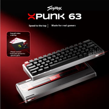 SCYROX Xpunk63 Magnetic Axis Gaming Keyboard 63-Key Wired 8K Polling Full CNC Aluminum